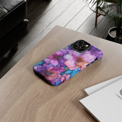 Purple Flower Stained Glass Phone Case