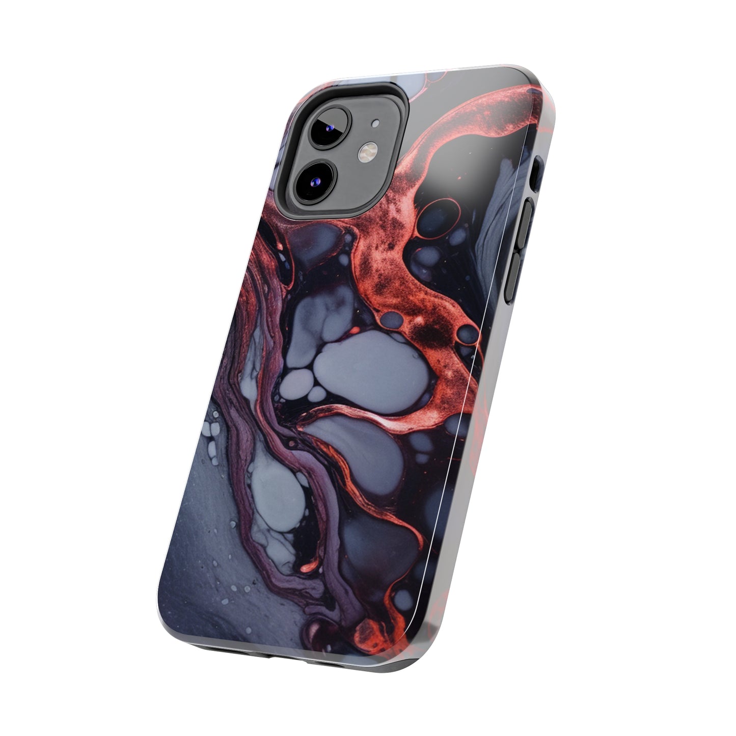 Marbled Dark Lava Flow Phone Case | Embrace the Vibrant Magma Vibes