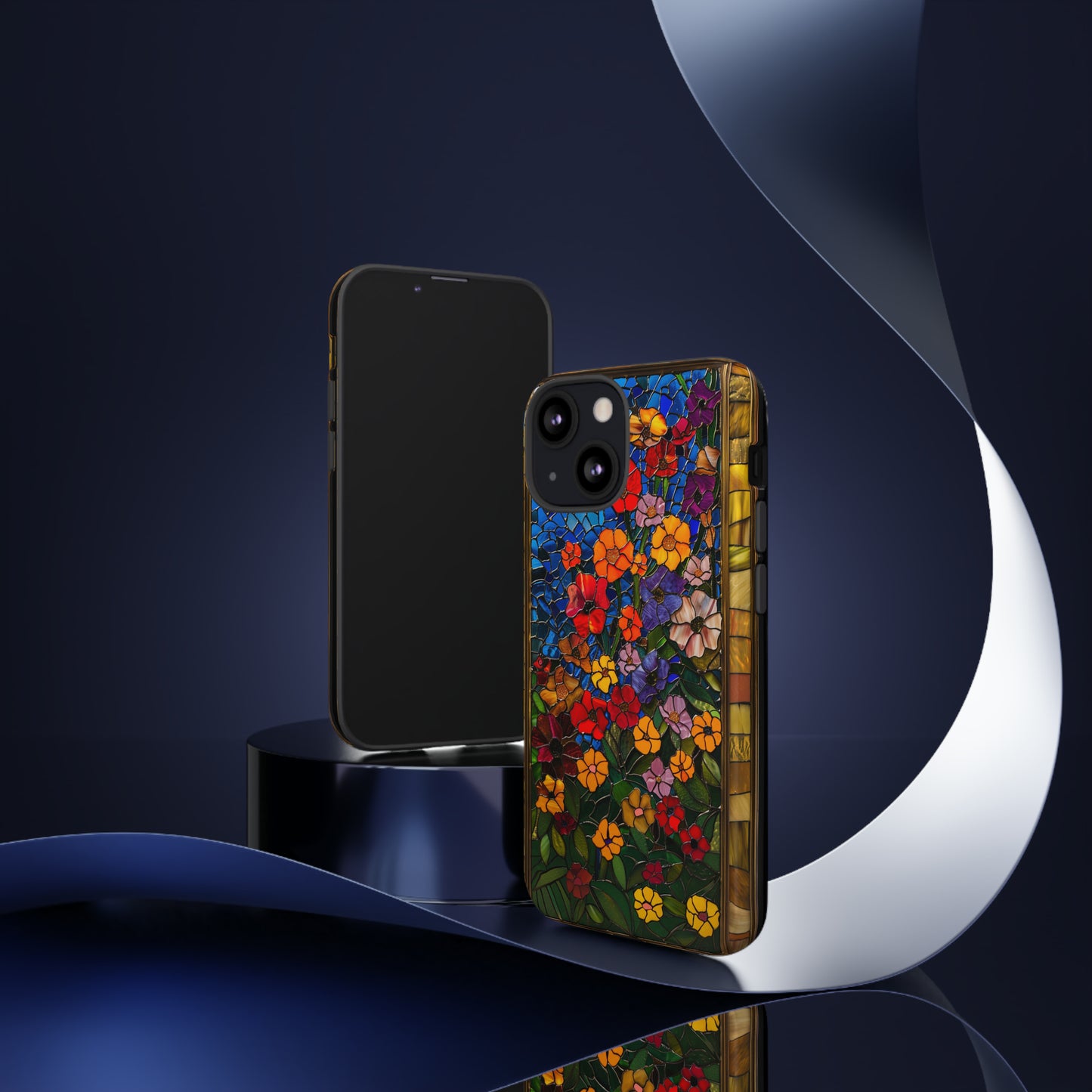 Gustav Klimt Style Flower Garden Painting Phone Case for iPhone 15, 14, Pro Max, 13, 12 & Samsung Galaxy S23, S22, S21, Google Pixel