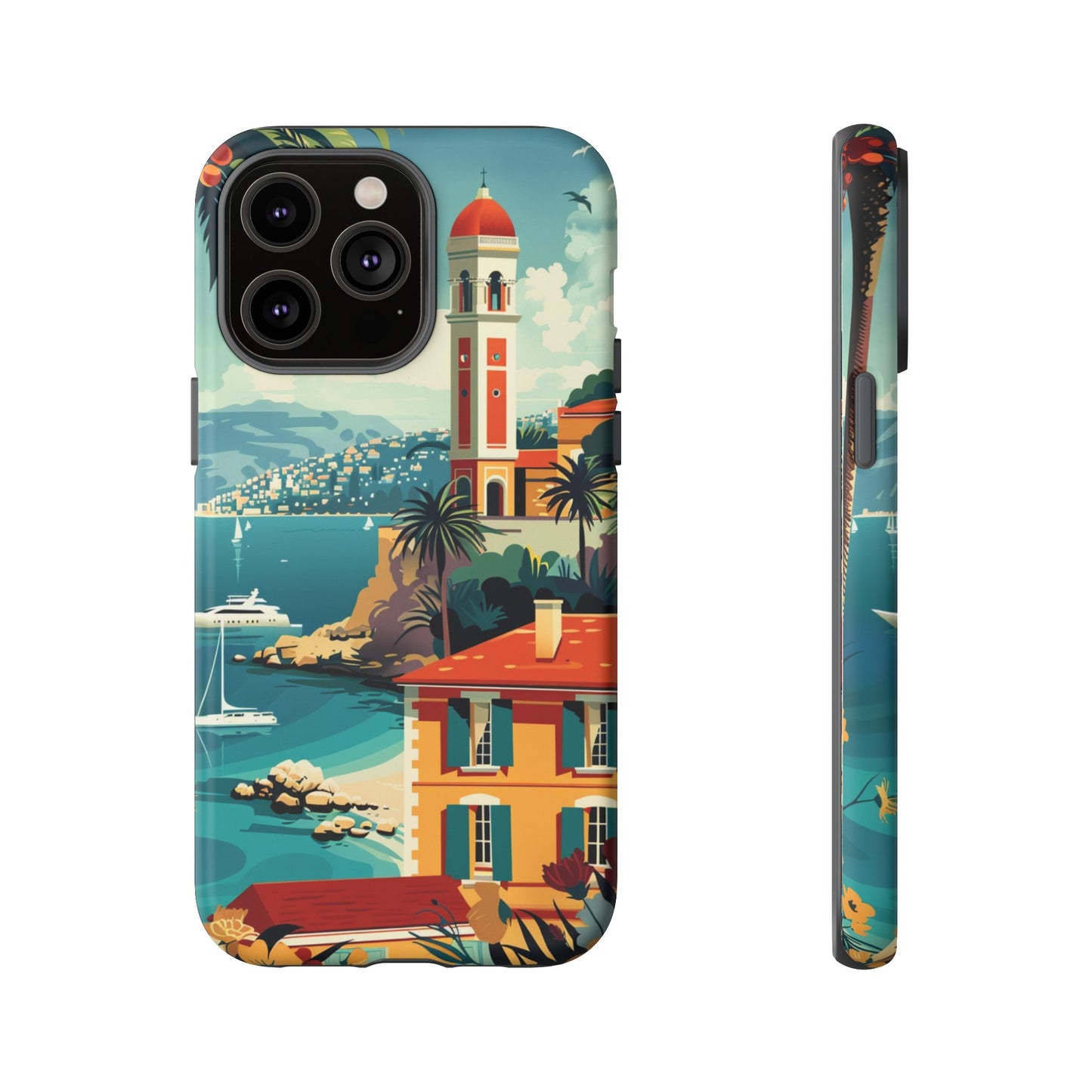 Midcentury French Riviera Landscape Painting Phone Case