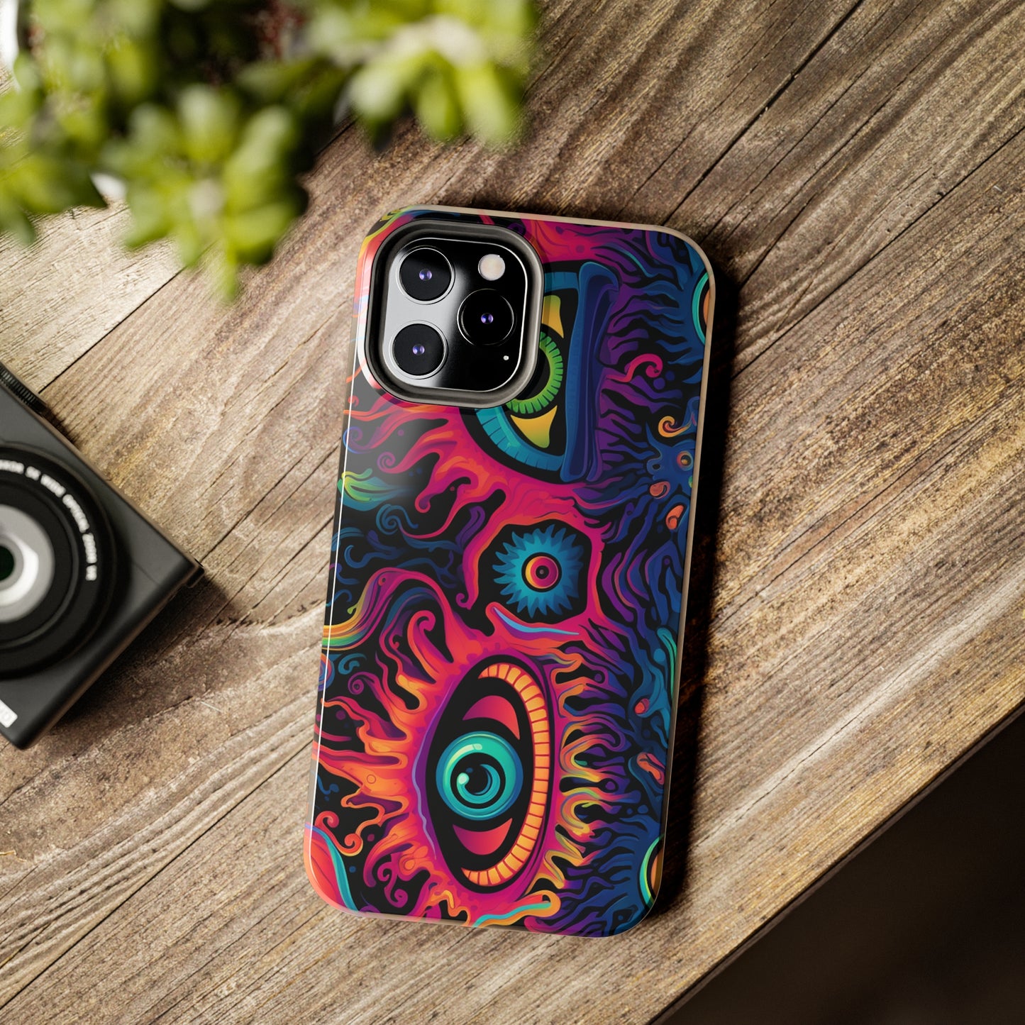 Psychedelic Art: The Eyes Upon Us iPhone Case | Embrace the Mystique of Trippy Visuals