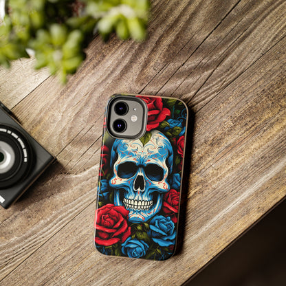 Skull and Roses iPhone Case | Edgy Elegance and Timeless Beauty