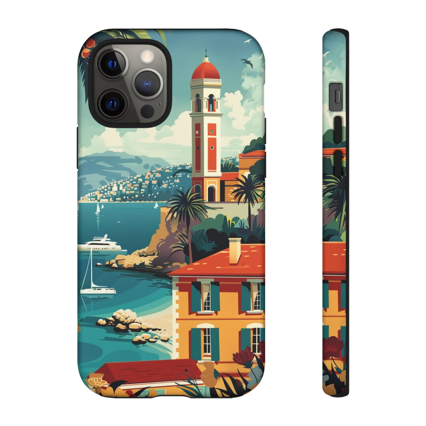 Midcentury French Riviera Landscape Painting Phone Case