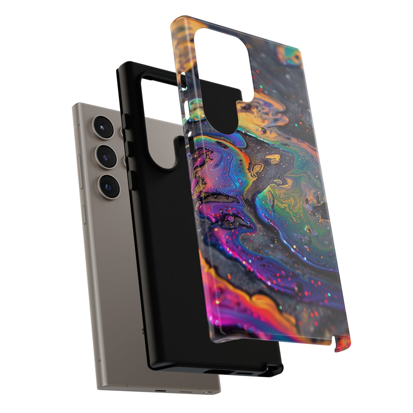 Opalescent Marbled Holographic Print Phone Case