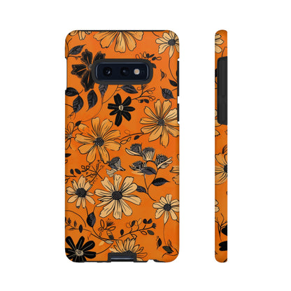 Orange Floral Phone Case Cute Summer Flower Aesthetic