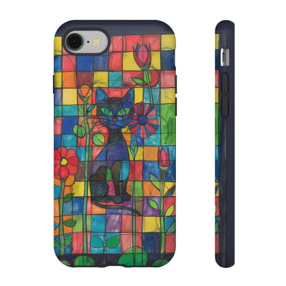 Cat in the Stained Glass Garden Phone Case