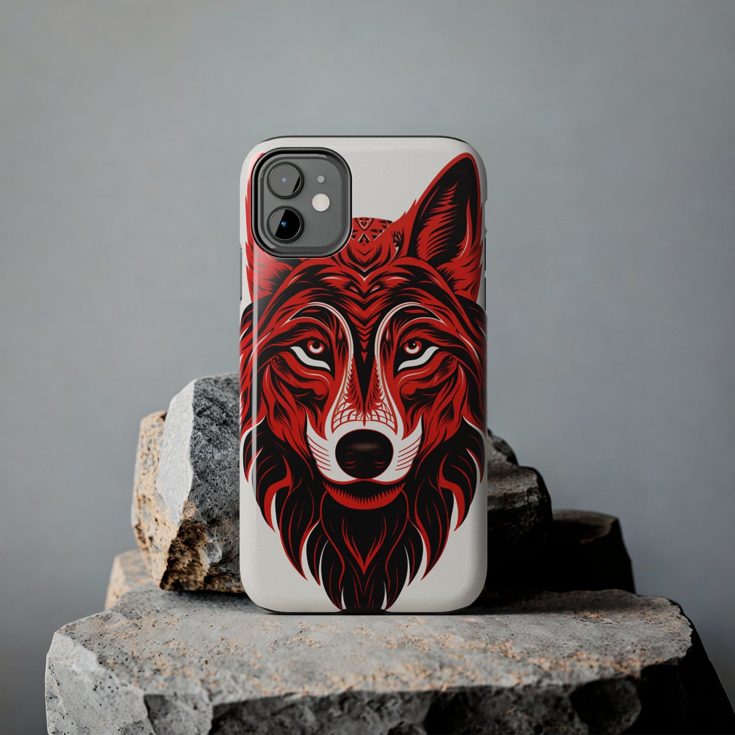 Mystic Echoes: Native American Tribal Wolf | Cultural Heritage iPhone Case