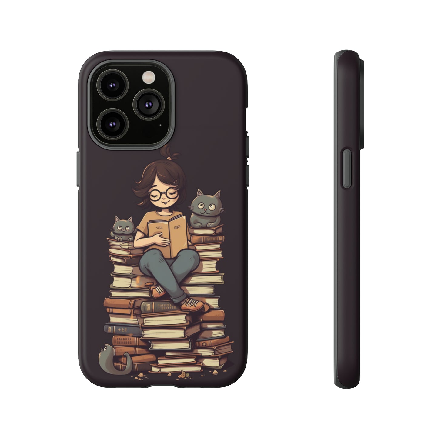 Cats and Books Phone Case