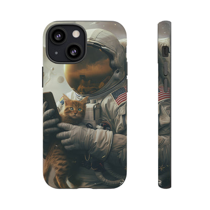 The Astronaut and the Cat Phone Case