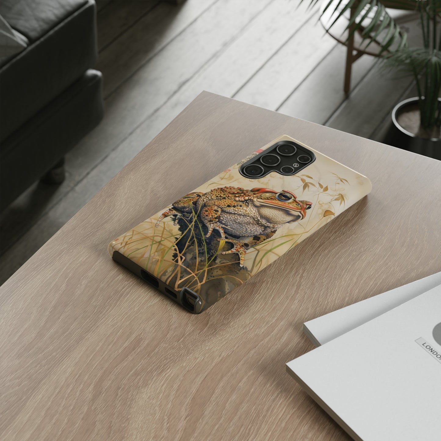 Toad on a Branch Japanese Style Art Painting Phone Case