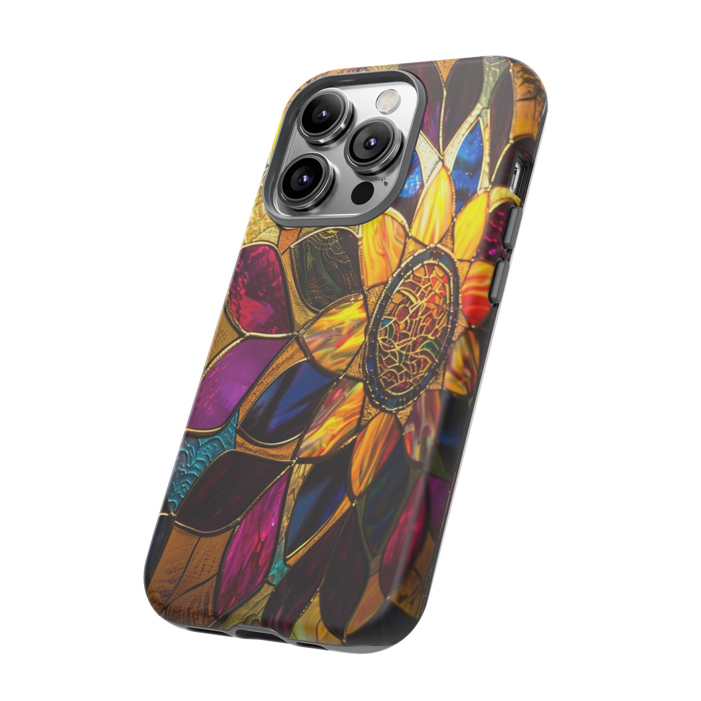 Cosmic Stained Glass Mandala Phone Case