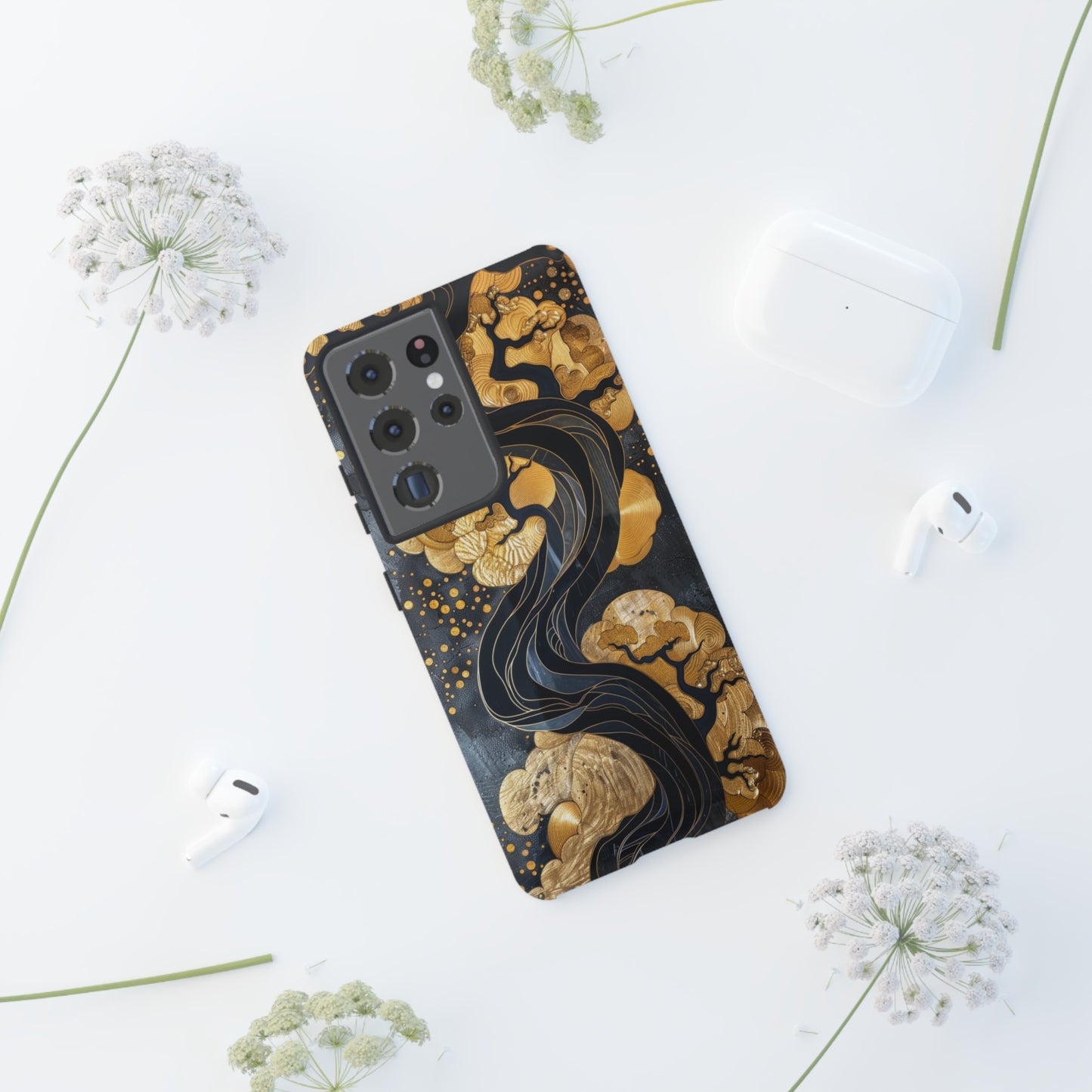 Gold and Silver Tree of Life Design Phone Case