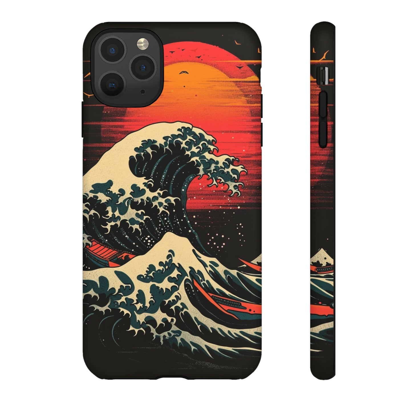 Great Wave off Kanagawa Retro Sunset