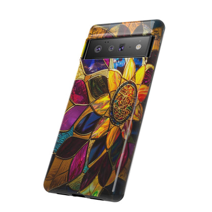 Cosmic Stained Glass Mandala Phone Case