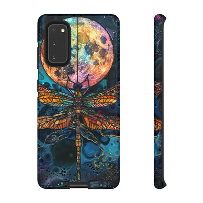 Full Moon Stained Glass Dragonfly Phone Cover