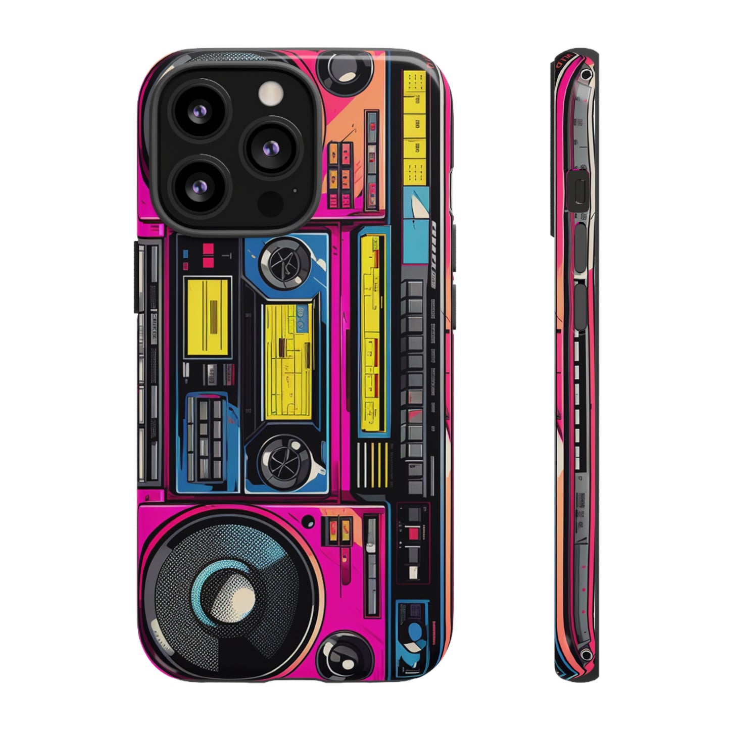 Boombox Hip Hop Music iPhone Case | Embrace Retro Vibes with Urban Beats for Google Pixel, iPhone, and Samsung Cases