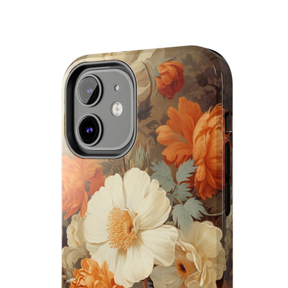 Vintage Floral Aesthetic Phone Tough Case Antique Print for iPhone 14 11 Pro 12 13 XR XS X 7+ 8 Boho Nature Flowers Cottage Core