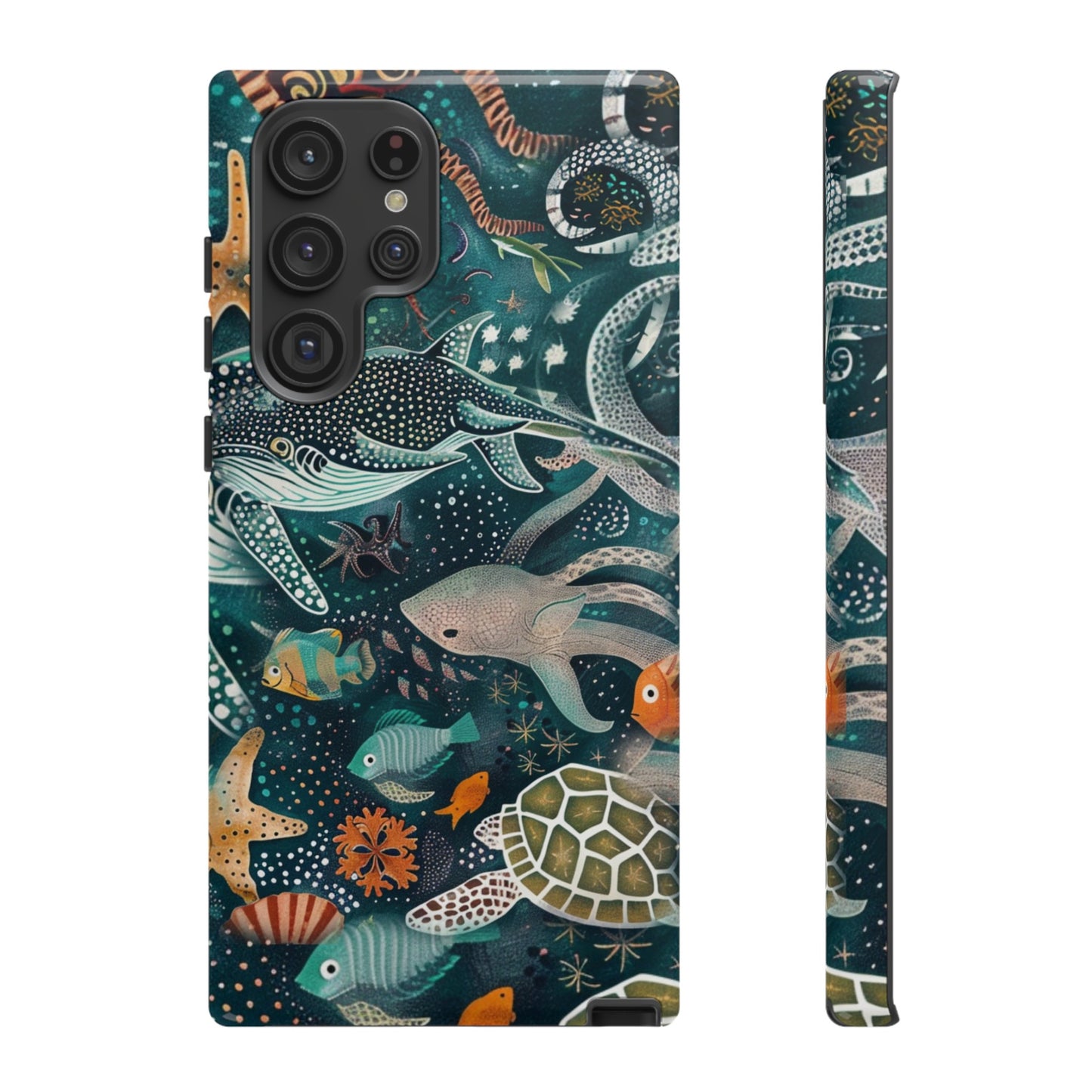 Undersea World Shark, Turtle, Manta Ray Phone Case