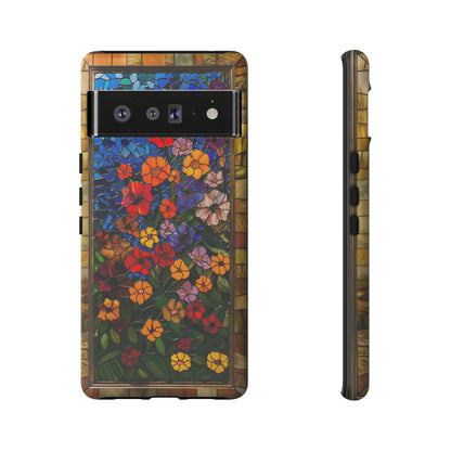 Gustav Klimt Style Flower Garden Painting Phone Case for iPhone 15, 14, Pro Max, 13, 12 & Samsung Galaxy S23, S22, S21, Google Pixel