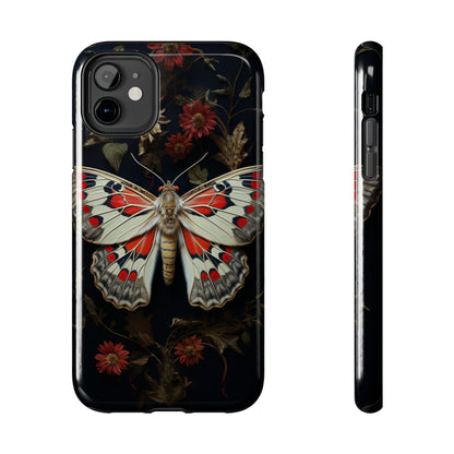 Deadhead Moth Gothic Floral Aesthetic Dark Academia iPhone Case | Embrace Mysterious Elegance