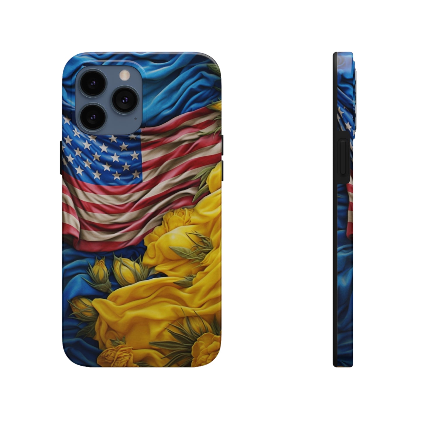 Support Ukraine Flag Phone Case | Show Your Ukrainian USA Patriotic Spirit with a Tough iPhone Case