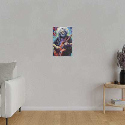 Jerry Garcia Rocking Guitar Pop Art  | Stretched Canvas Print