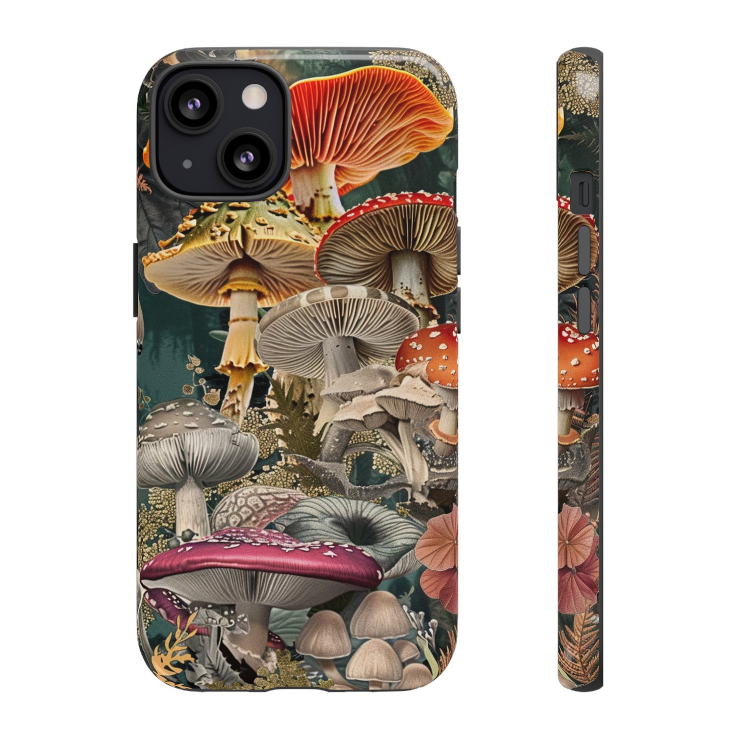 Vintage Illustration Mushroom Collage Phone Case