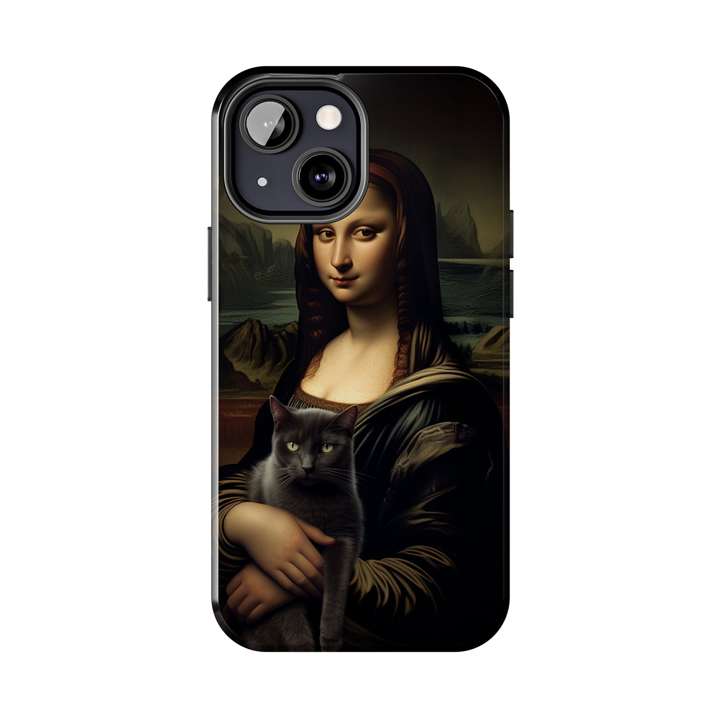 Mona Lisa with Cat iPhone Case | Art Phone Cases