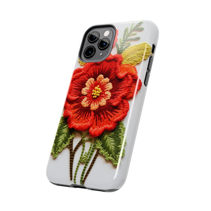 Floral Embroidery iPhone Case