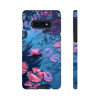 Magenta and Blue Color Zen Lily Pad Phone Case