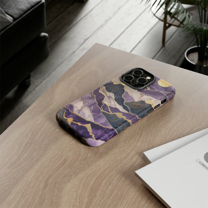 Abstract Purple Gold Mountain Phone Case