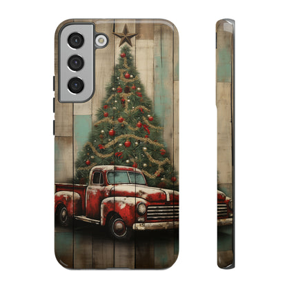 Classic Red Pickup Truck Christmas Phone Case