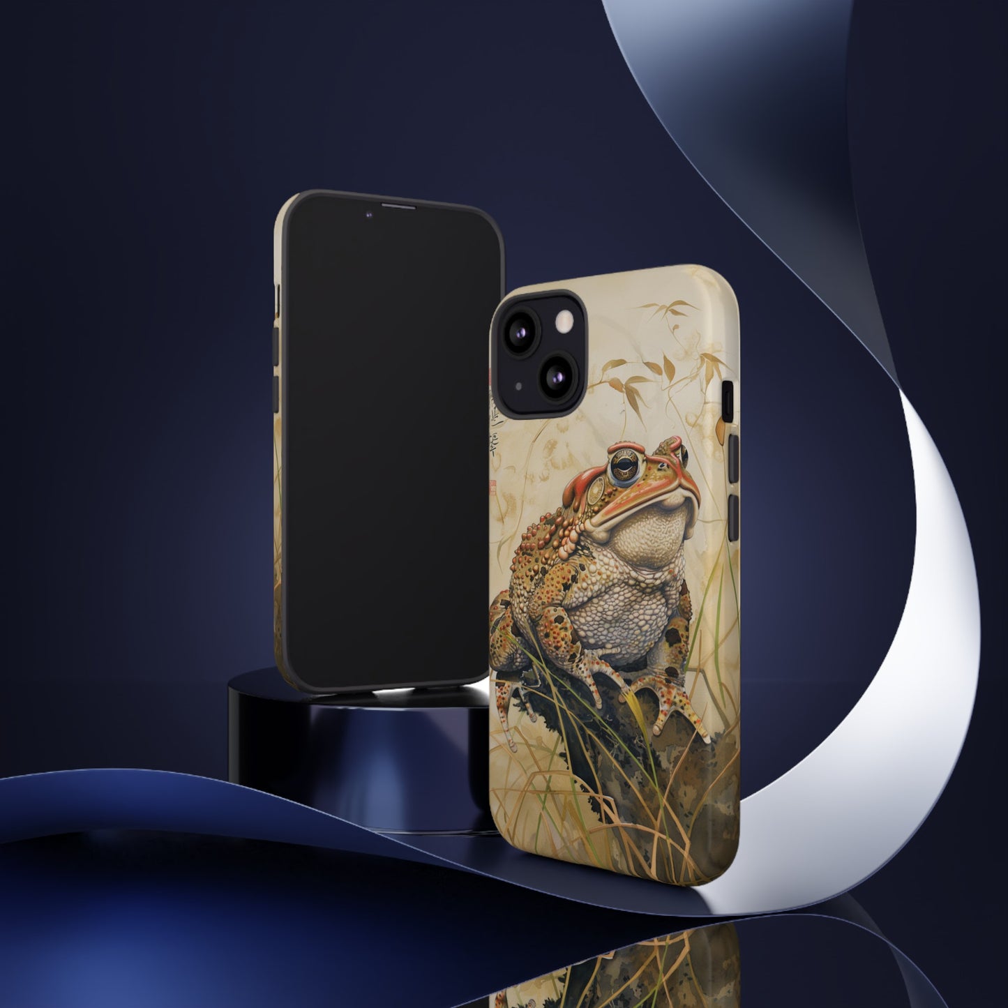 Toad on a Branch Japanese Style Art Painting Phone Case