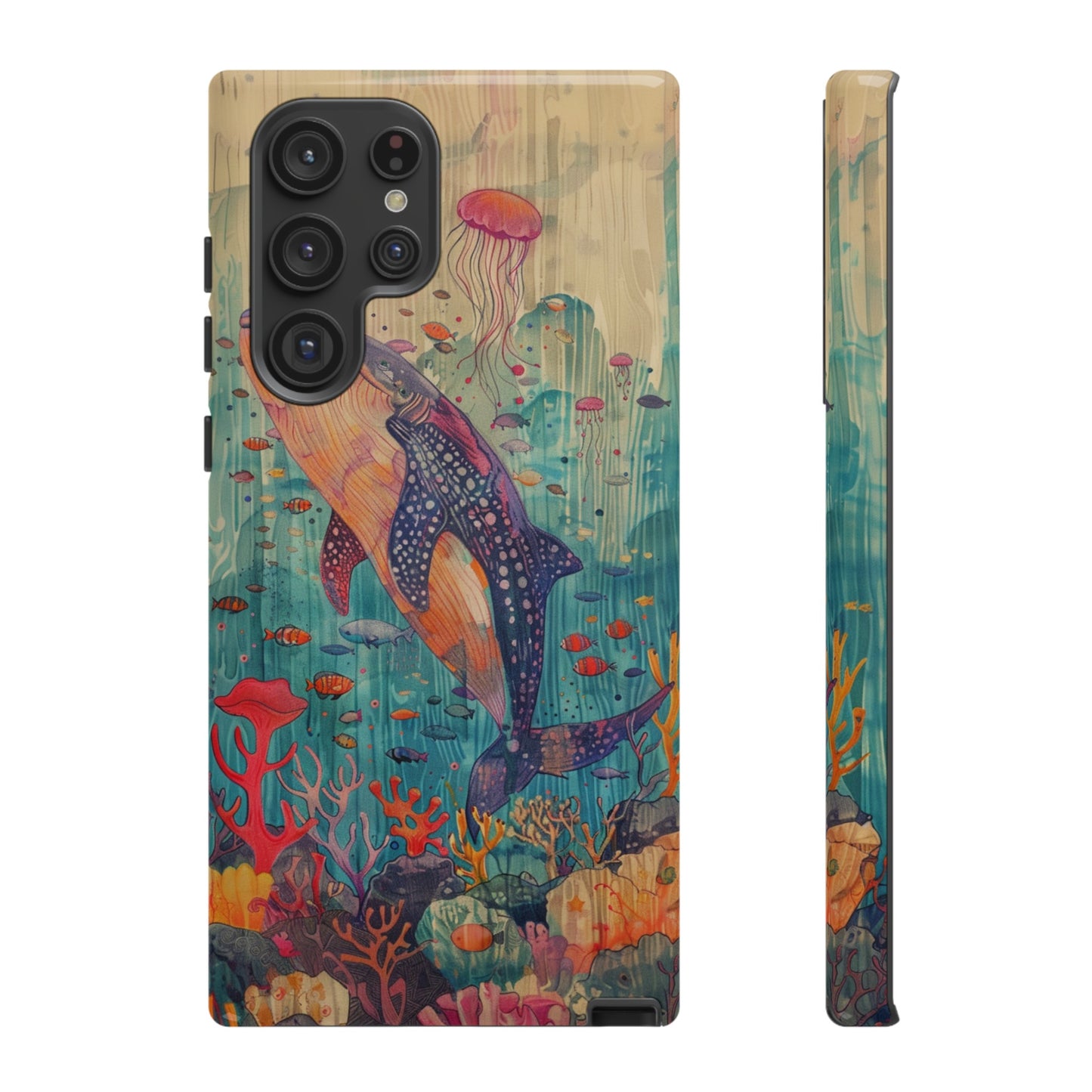 Whale Shark, Turtle, Manta Ray Phone Case