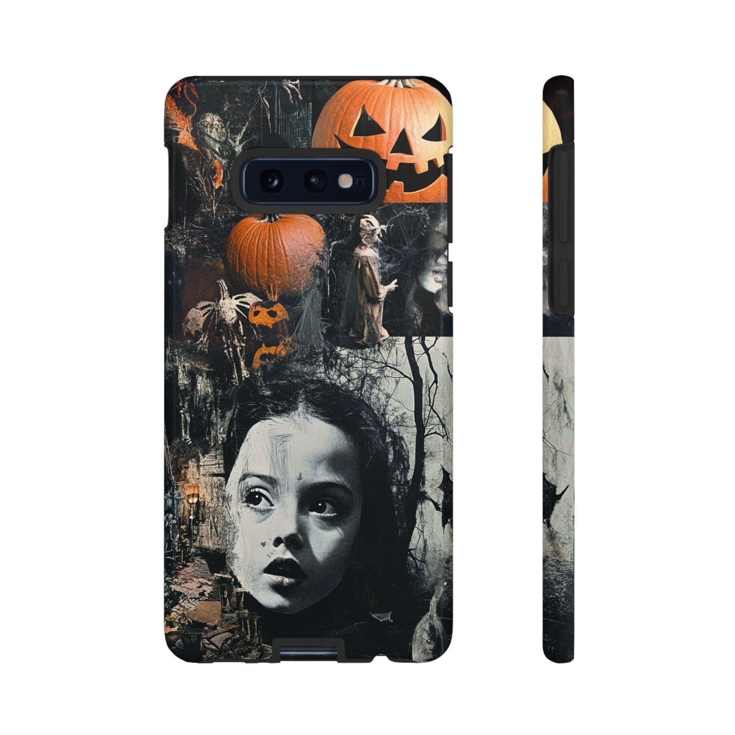 Vintage Halloween Collage Wednesday Goth Style Jackolantern Spooky Phone Cover