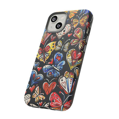 Butterfly Magic Hearts Phone Case