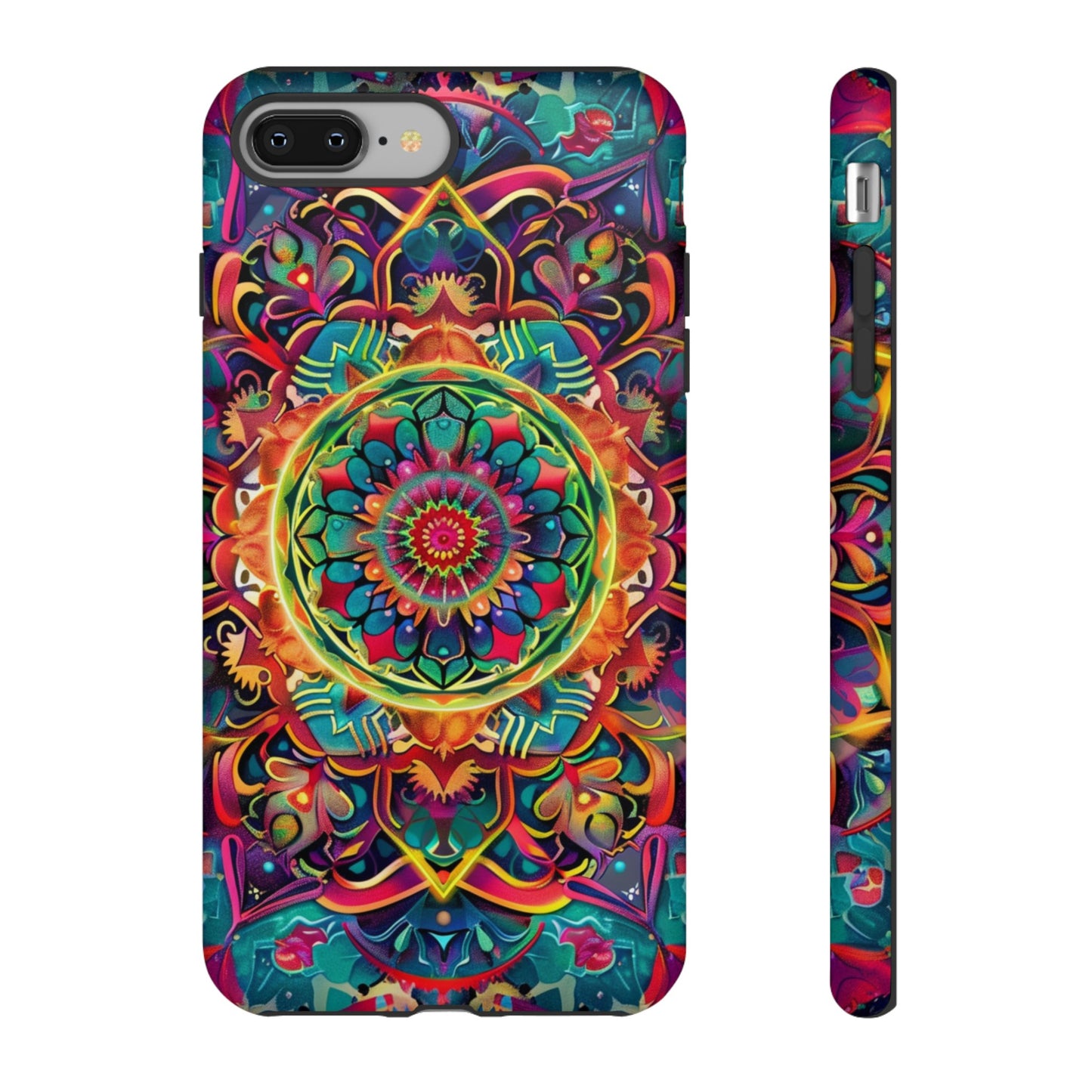 Cosmic Stained Glass Mandala Phone Case