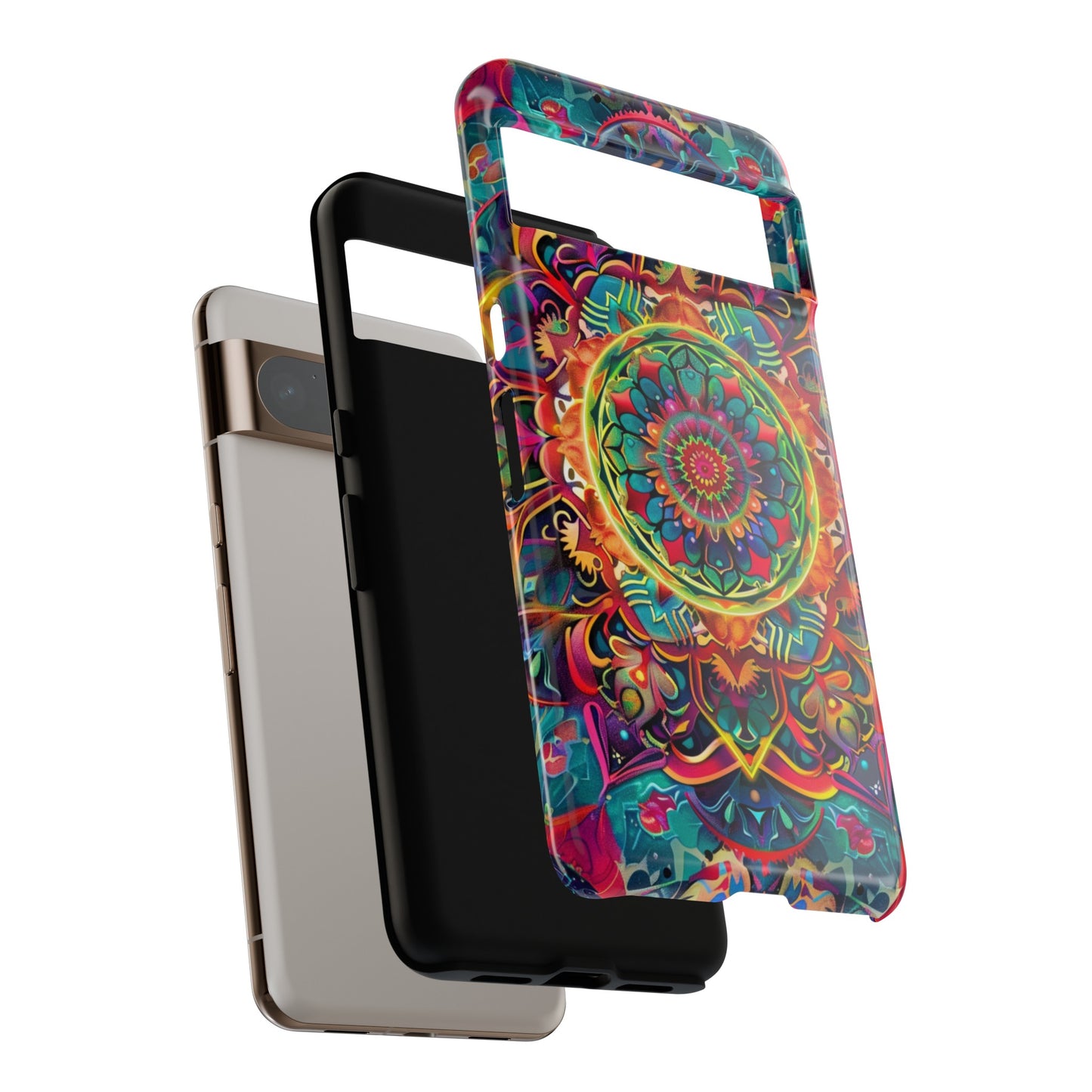 Cosmic Stained Glass Mandala Phone Case