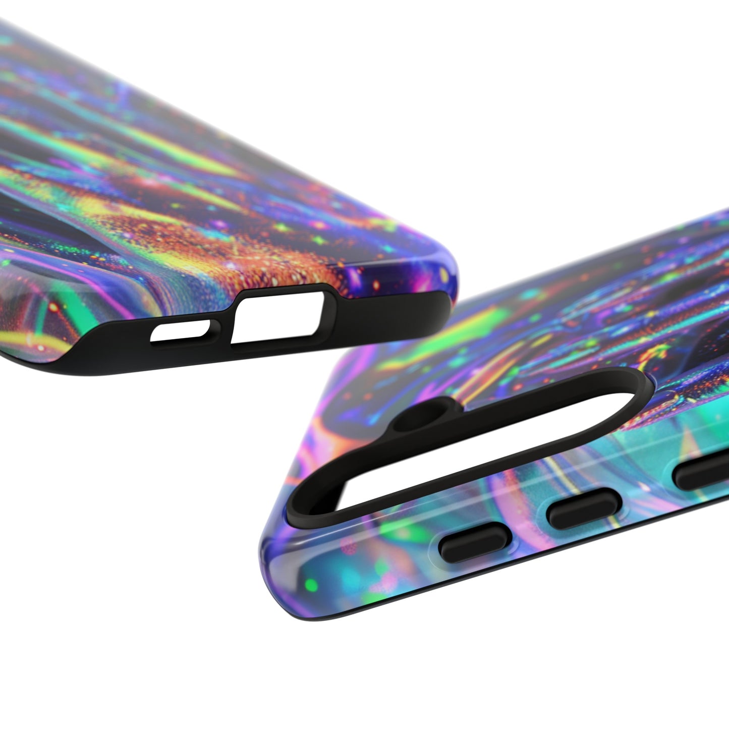 Marbled opalescent Holographic Print Phone Case