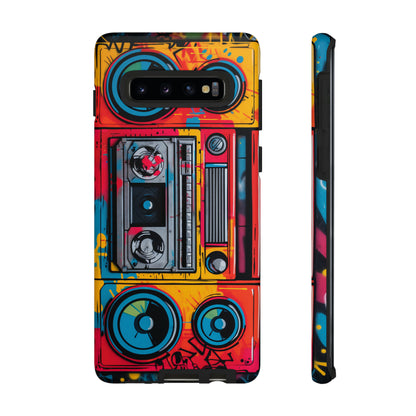 Old-school hip hop boombox cover for iPhone 13