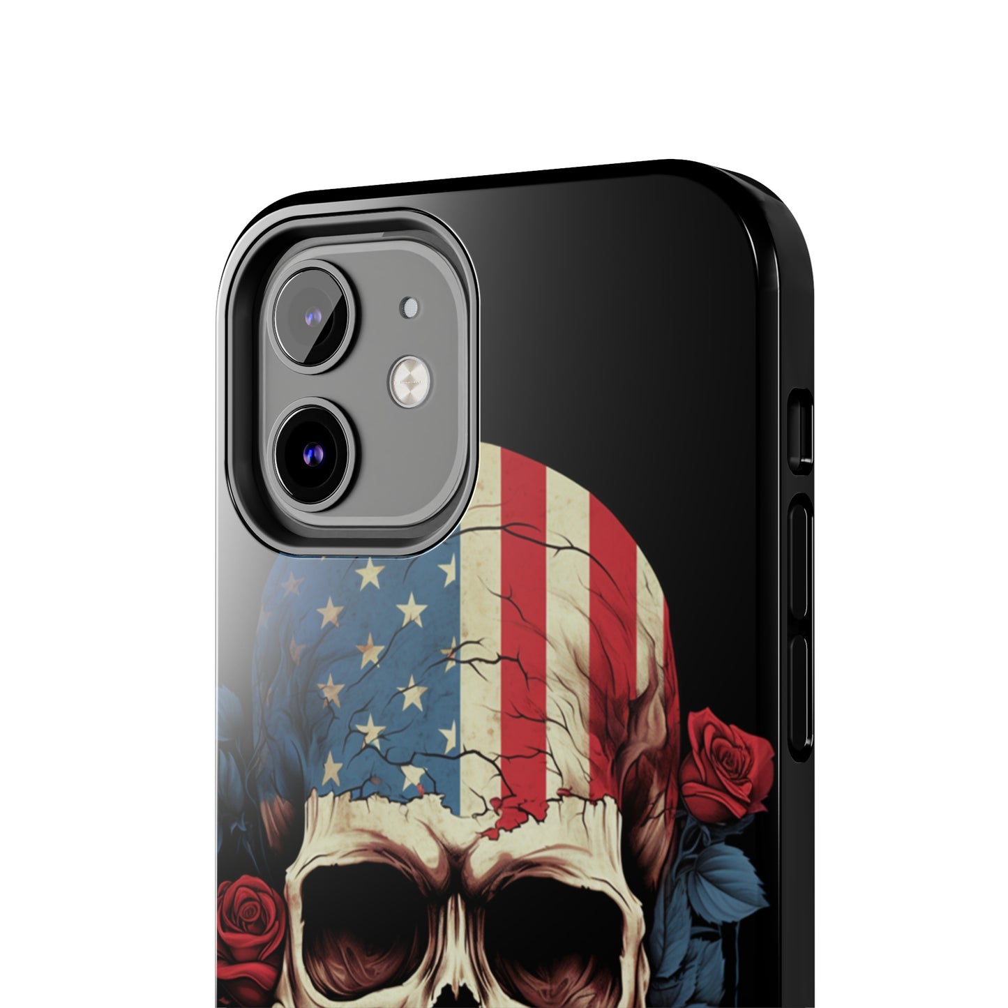 American Pride with an Edgy Spin: Skull USA Flag iPhone Case – Modern Protection Meets Patriotic Design