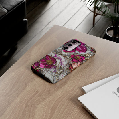 Stained Glass Magenta Floral Paisley Explosion Phone Case