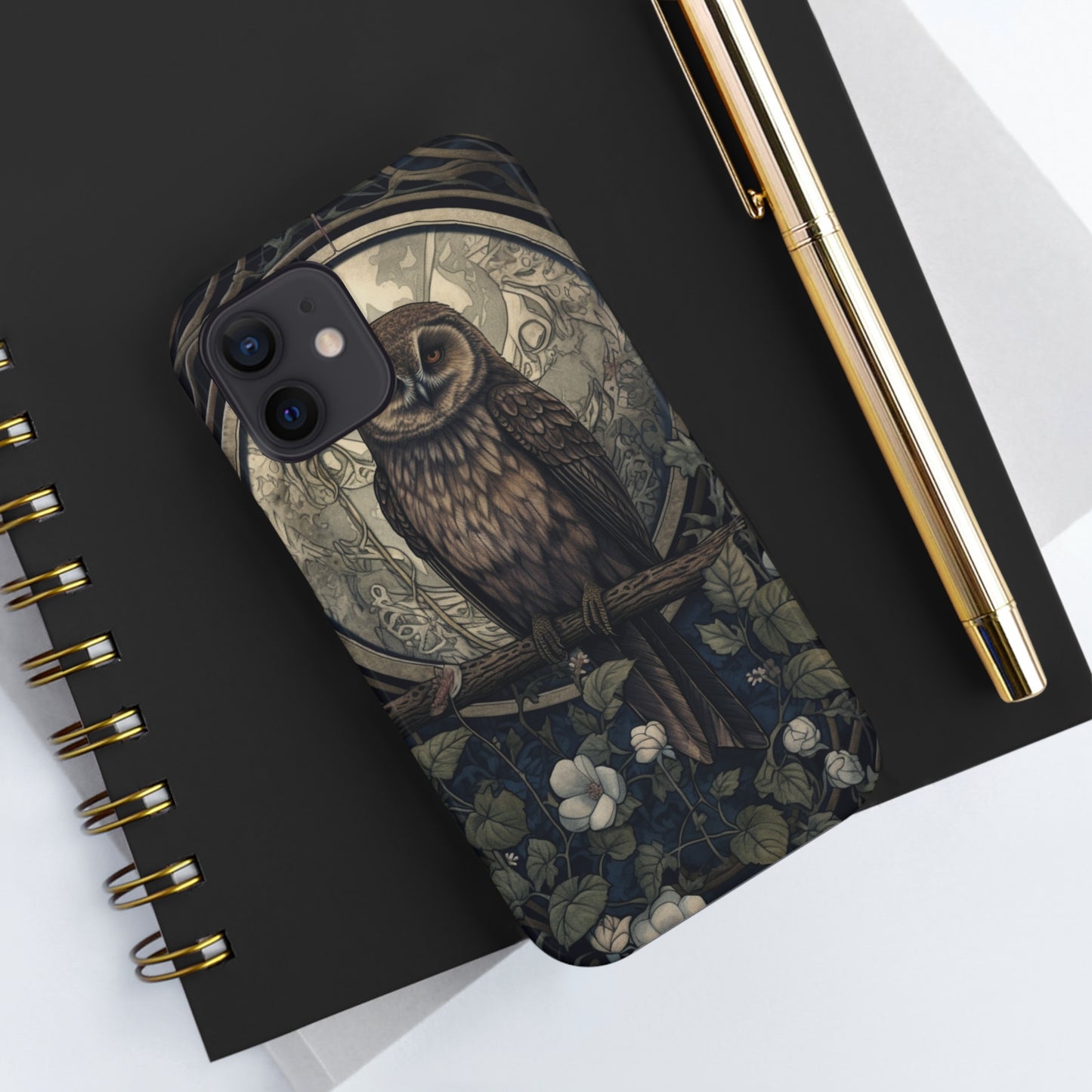 The Hermit Owl | Dark Academia Aesthetic Retro Tough iPhone Case | Embrace Mystical Vibes with Captivating Tarot Art and Reliable Protection