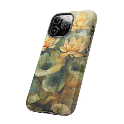 Zen Lotus Watercolor Painting iPhone 15 Case