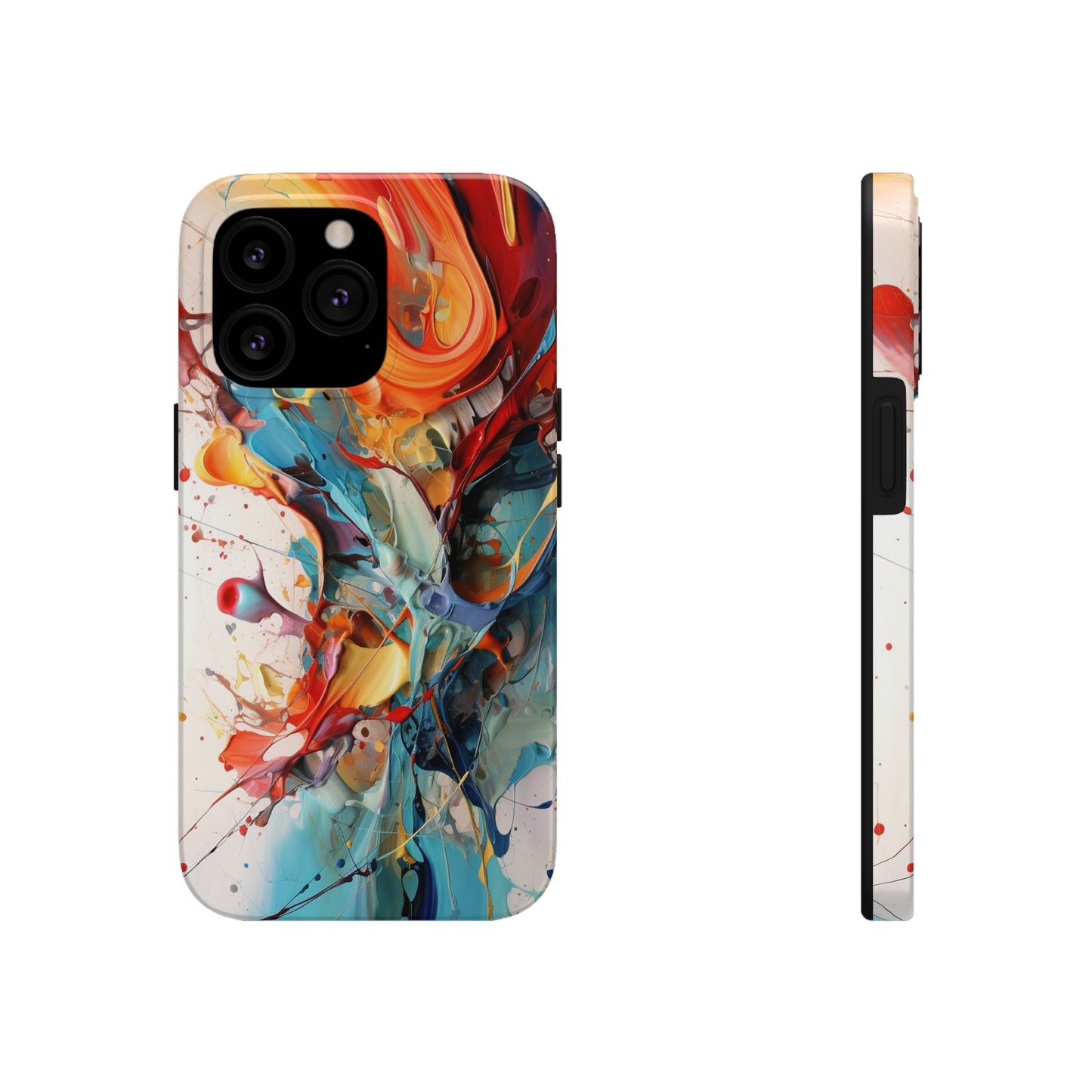 Abstract Color Splash iPhone Tough Case | Boldly Express Your Style with Enhanced Protection