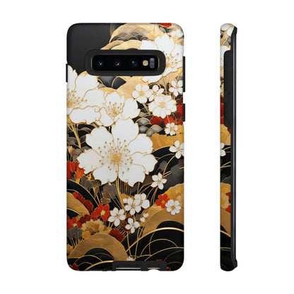 Chiyogami Floral Tough iPhone Case Galaxy S23 S22 S21 S20 Plus Ultra | Iphone 14 13 12 11 8 Pro Max Mini | Pixel 7 6 Pro 5 | Japanese Boho