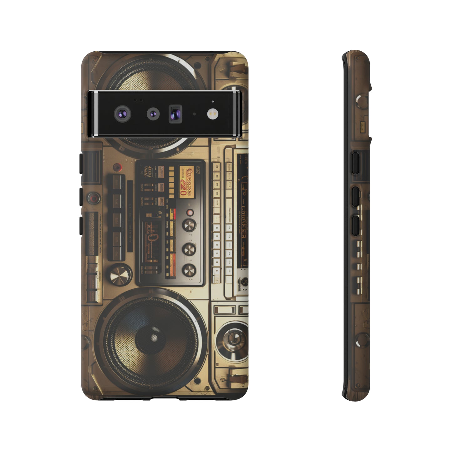 Urban Beats: Boombox Hip Hop Music Pixel Phone Case | Retro Rhythms for iPhone 15 Models