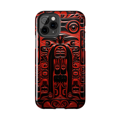 Raven Totems: Northwest Native American Carving | Heritage iPhone Case