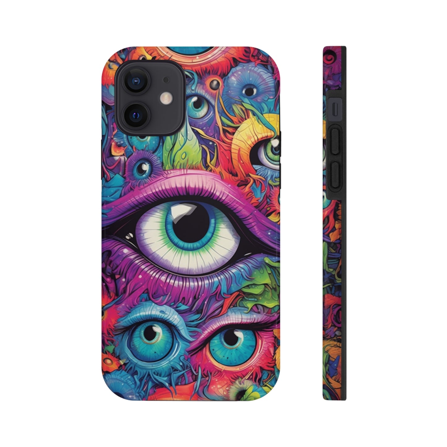 Psychedelic Eyeballs Phone Case for iPhone | Embrace a Trippy Visual Experience with Reliable Protection