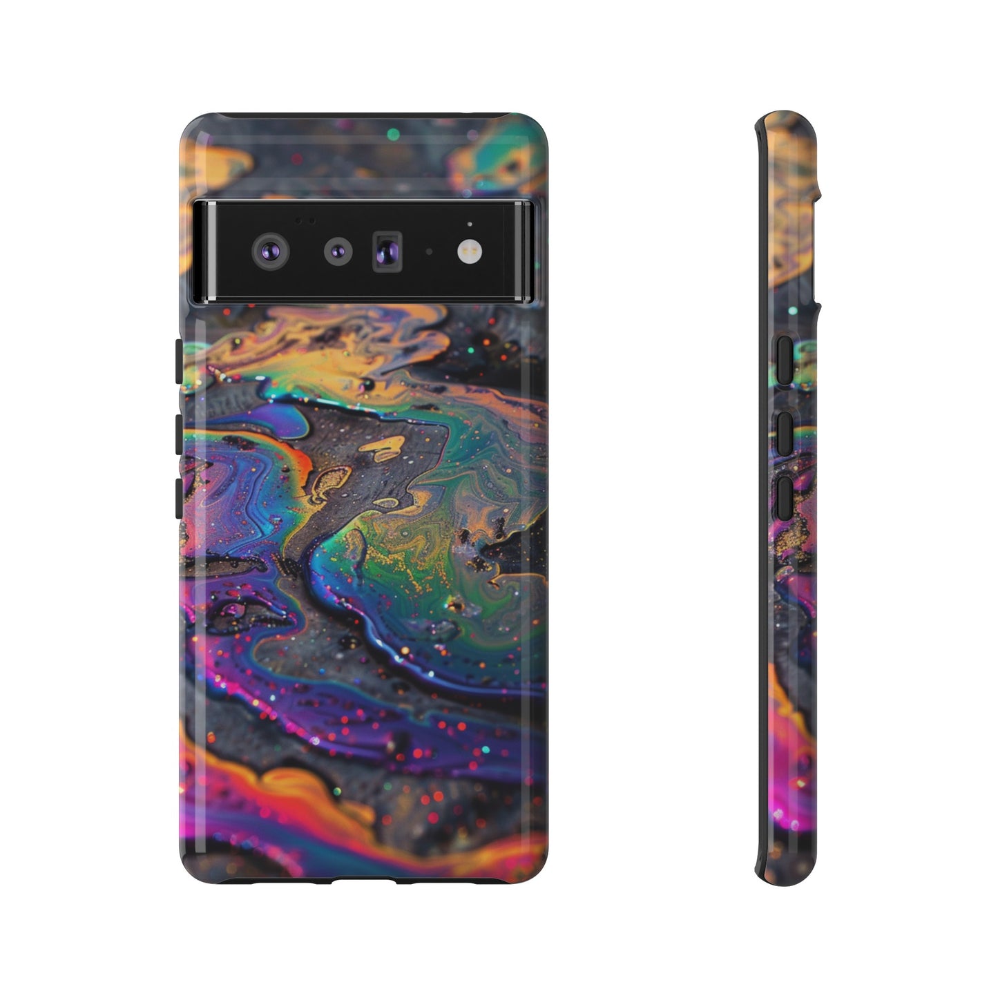 Opalescent Marbled Holographic Print Phone Case